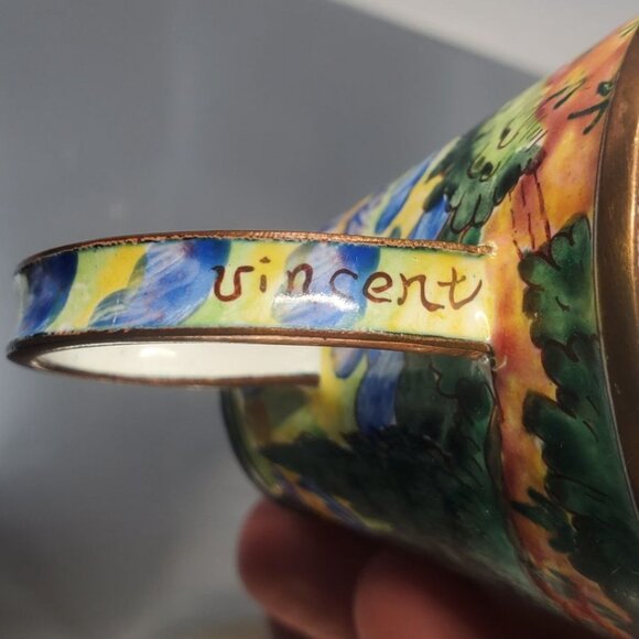 Vintage Kelvin Chen Miniature Teapot Vincent Van Gogh Wheat Field No 608 - Picture 6 of 8